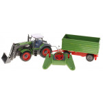Traktor s prívesom RC 1:28 zelený RTR